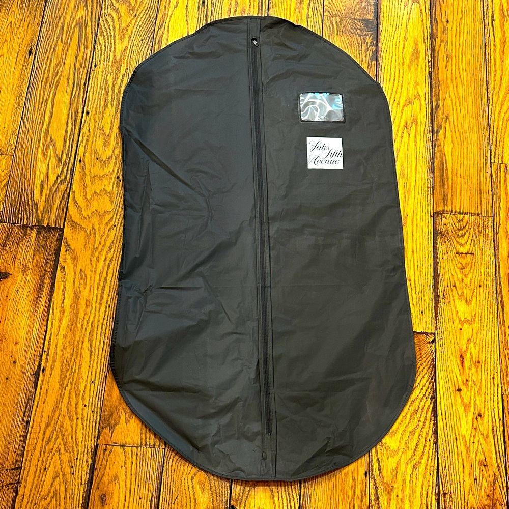 Saks Fifth Avenue Black Travel & Storage Garment Cover With Zipper